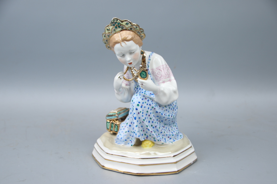 Figurin, porslin, Dulevo, Ryssland.