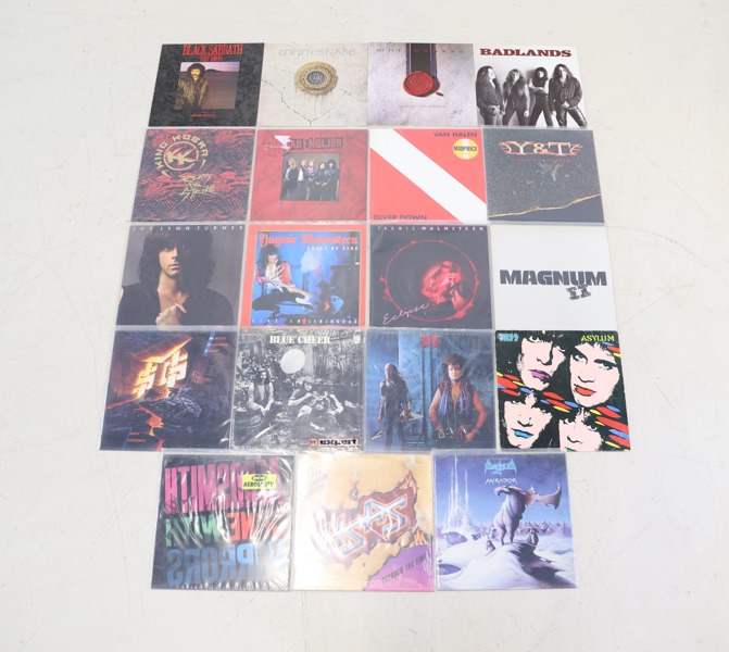 LP-skivor, 19 st, hårdrock.