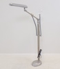 Golvlampa med förstoringsglas och klämma, justerbar, metall, OttLite.