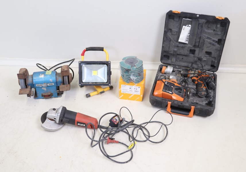 Borrmaskin m.m, 5 delar, bl.a AEG.