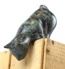 Skulptur, katt, brons.