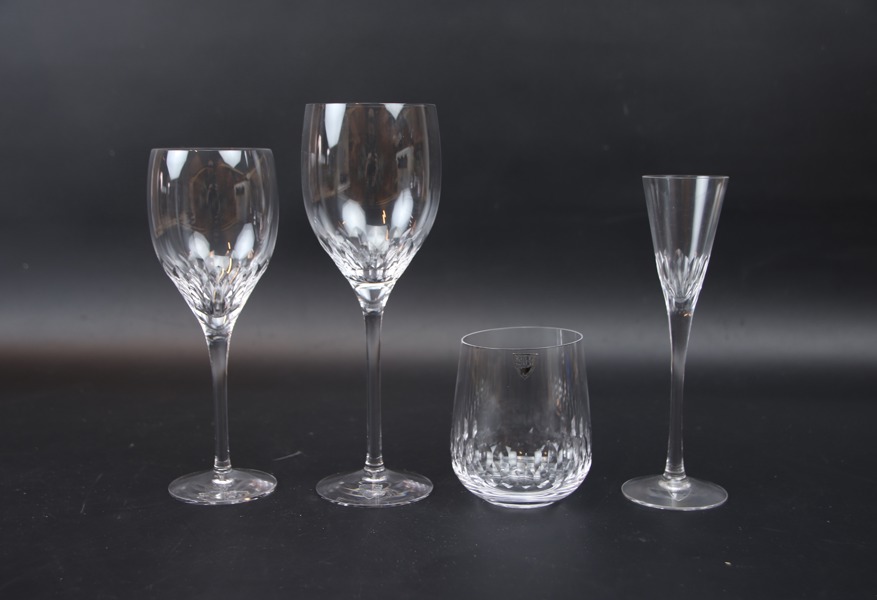 Nils Landberg, glasservis, 47 delar, "Prelude", Orrefors.