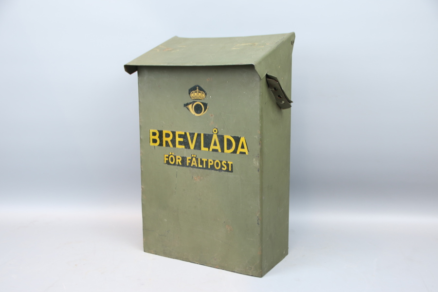 Brevlåda, militär, metall.