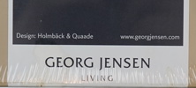 Holmbäck & Quaade, ljuslykta, glas/metall, ''Loop'', Georg Jensen, obegagnad.