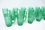 Ölsejdlar, 17 st, grönt glas. 