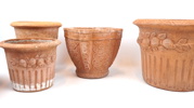 Krukor, 5 st, terrakotta, bl.a Terracina, Italien.    