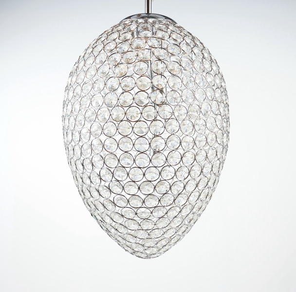 Taklampa, glas/metall, Oriva AB.