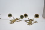 Vägglampetter, 4 st, mässing.