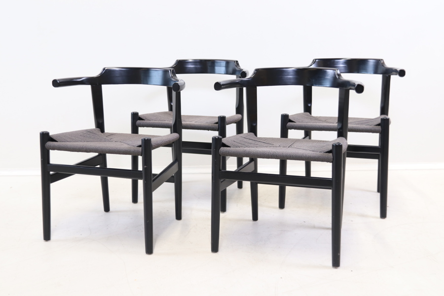 Stolar, 4 st, trä/rep, Olsson & Jensen.