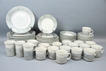 Mat- och kaffeservis samt temuggar, 63 delar, porslin, Churchill, England.