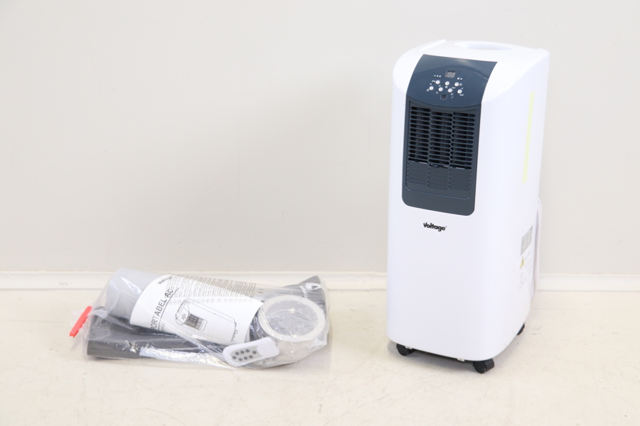 Portabel luftkonditionering, Voltage, samt tillbehör.