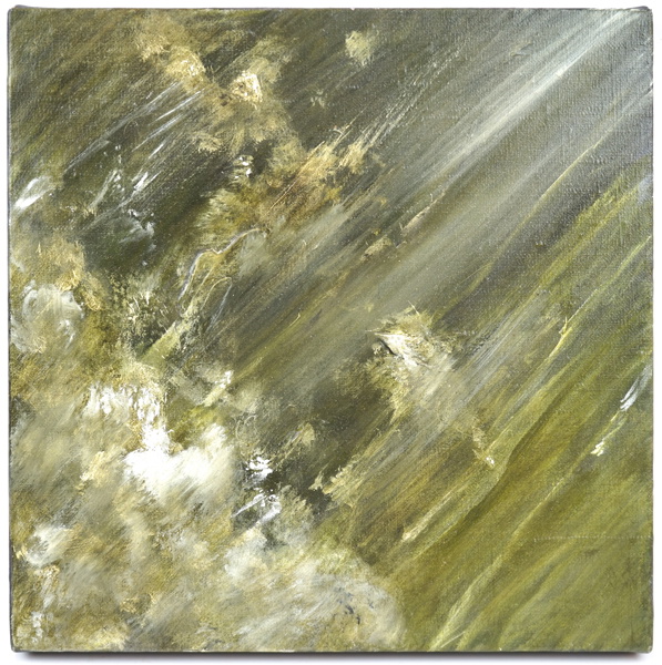 Ann Frössén, ''Ytan ryter, vinden vände'', olja på duk, signerad a tergo, 2005.