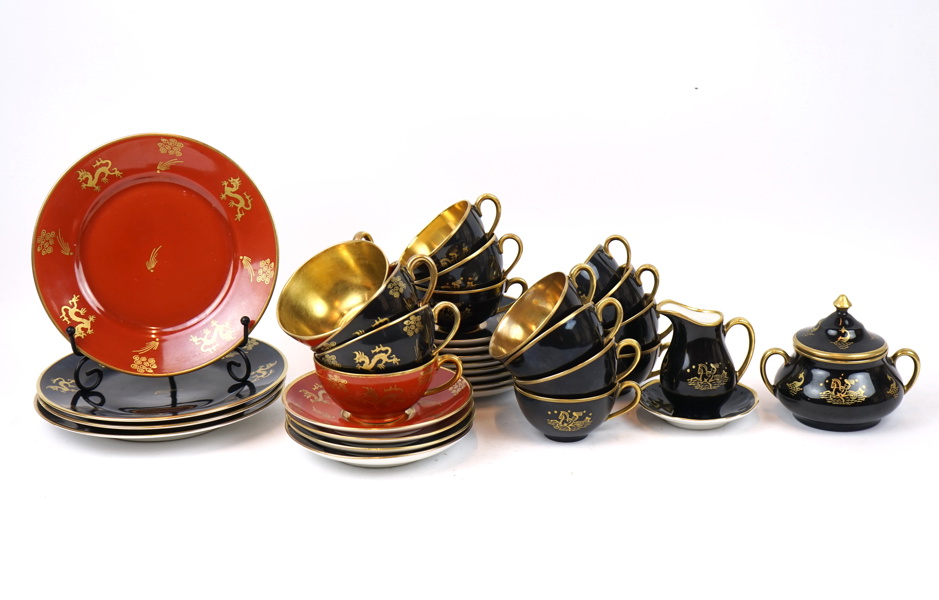 Edward Hald, servisdelar, 21 st, porslin, KP Karlskrona.