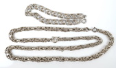 Halslänk och armlänk, silver.