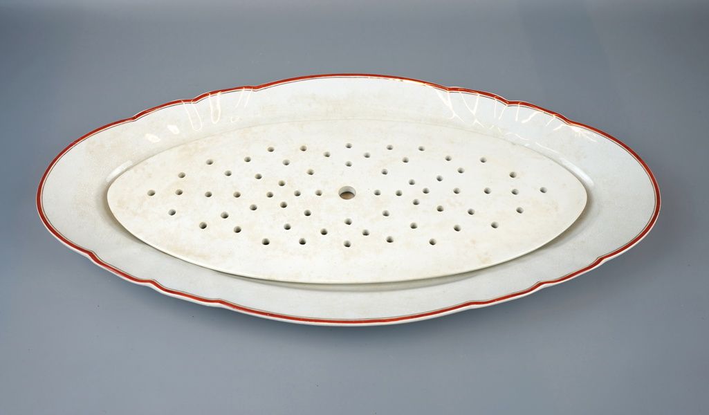 Fiskfat, flintgods, Rörstrand.