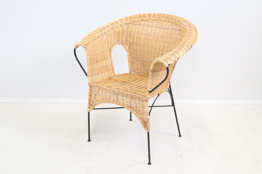 Fåtölj, rotting/metall.