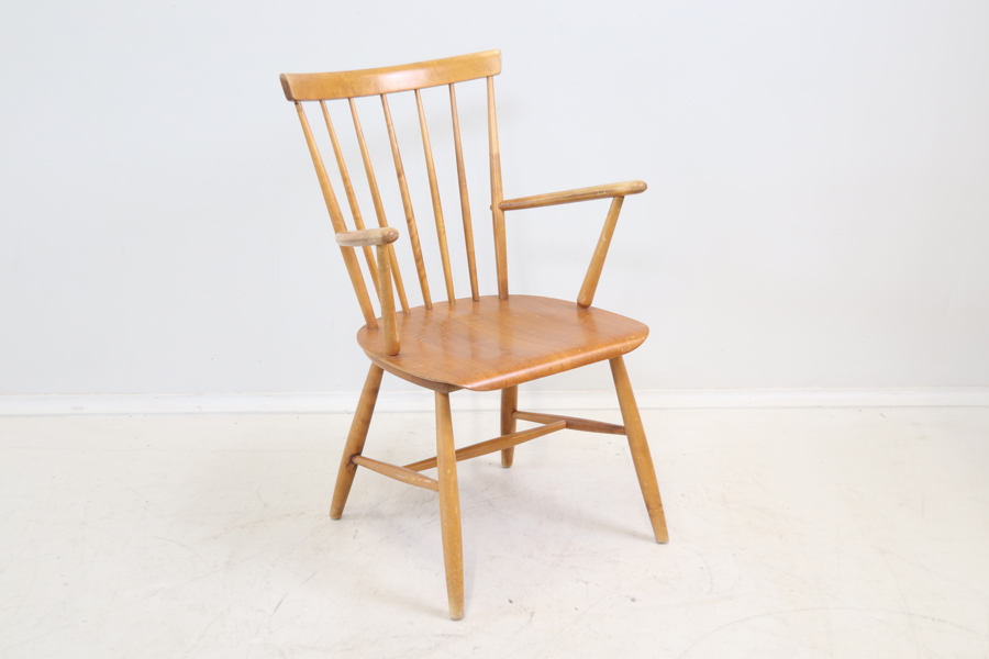 Erik Fryklund, karmstol, björk,"Haga", Hagafors stolfabrik, 1950-tal.