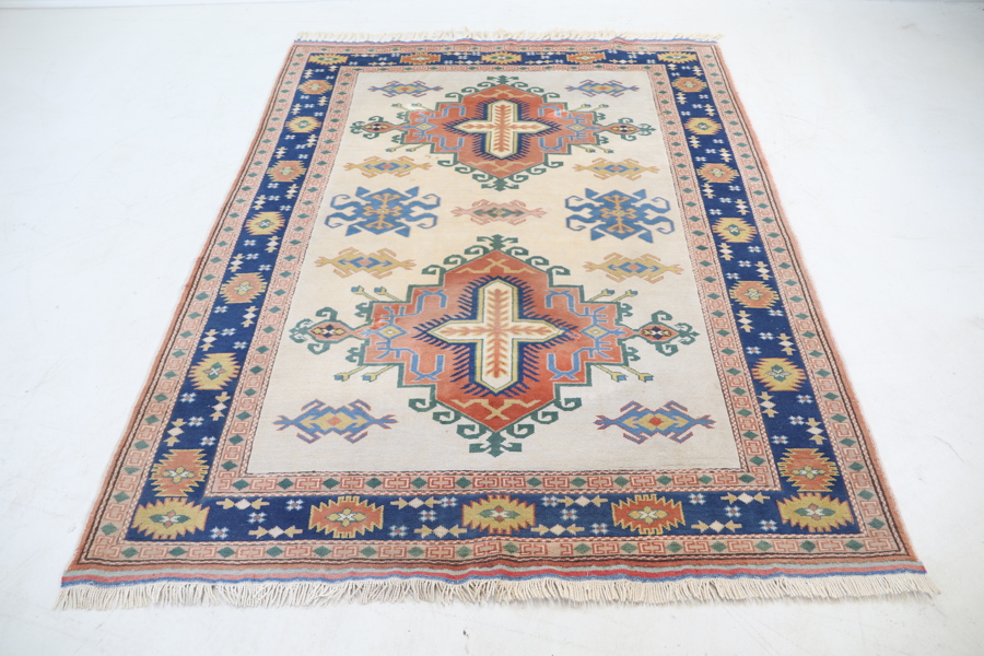 Matta, Kazak, handknuten, ull.