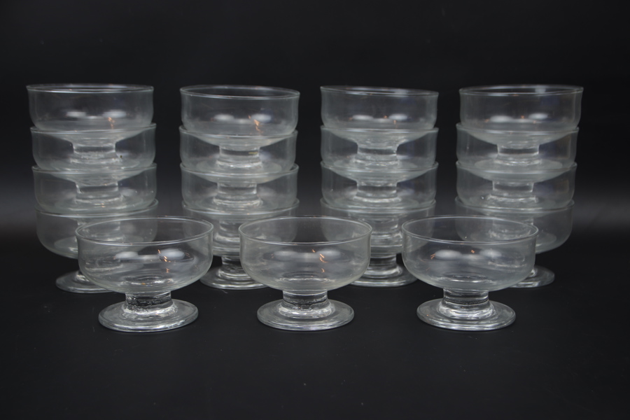 Dessertskålar, 19 st, glas.