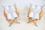 Regissörsstolar, ett par, trä/textil, hopfällbara.