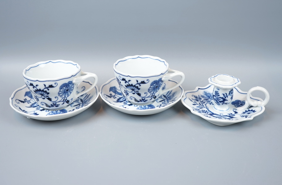 Servisdelar, 3 st, porslin, Blue Danube.