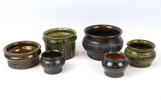 Ulla Viotti, ytterfoder, 6 st, keramik, signerade.