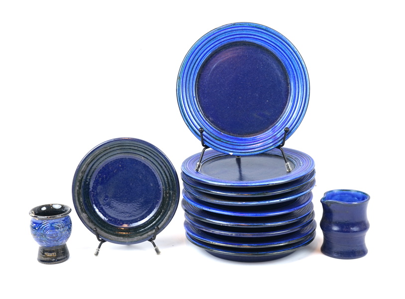 Ulla Viotti, assietter m.m, 12 delar, keramik, signerade.