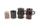 Ulla Viotti, kannor m.m, 4 delar, keramik, signerade.