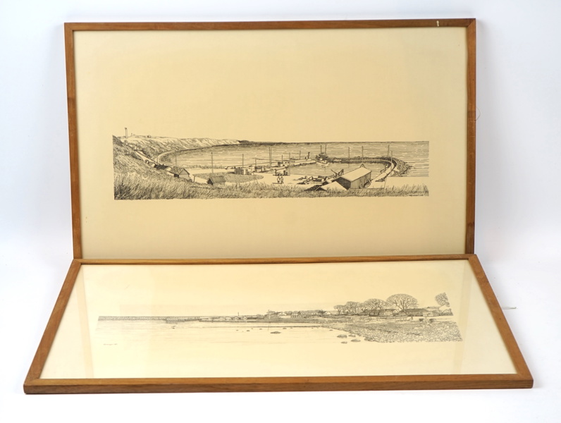 Gösta Calmeyer, tusch, 2 st, signerade, 1967.