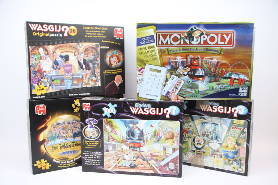 Pussel och Monopoly, 4+1 st.