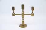 Ljusstake för 3 ljus, mässing, Gusum Metallslöjd.