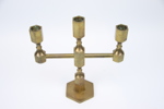 Ljusstake för 3 ljus, mässing, Gusum Metallslöjd.