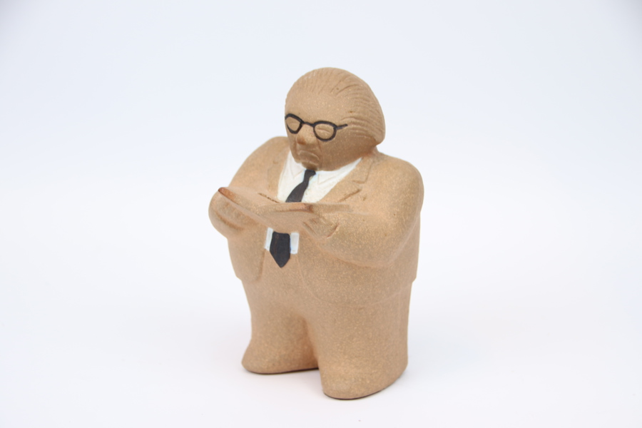 Lisa Larson, figurin, stengods, ''Gunnar Sträng'', Gustavsberg.