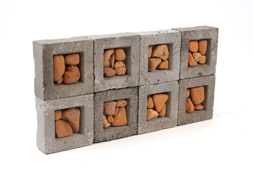 Ulla Viotti, skulptur, betong/keramik, osignerad.