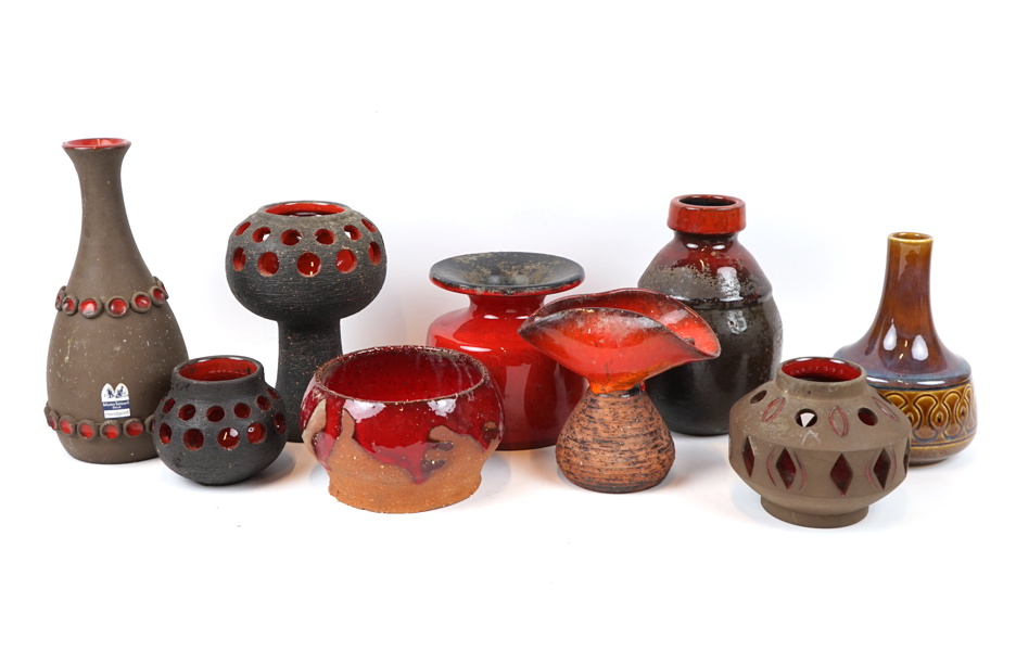 Keramik, ett parti, Ystad, Söholm m.fl.