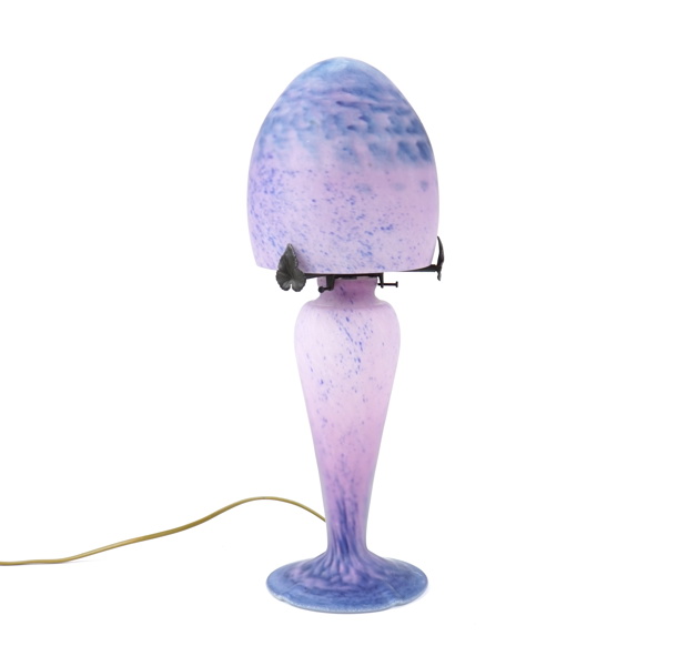 Bordslampa, glas, La Verre Francais.