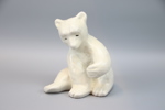 Vicke Lindstrand, figurin, isbjörn, keramik, Upsala Ekeby.