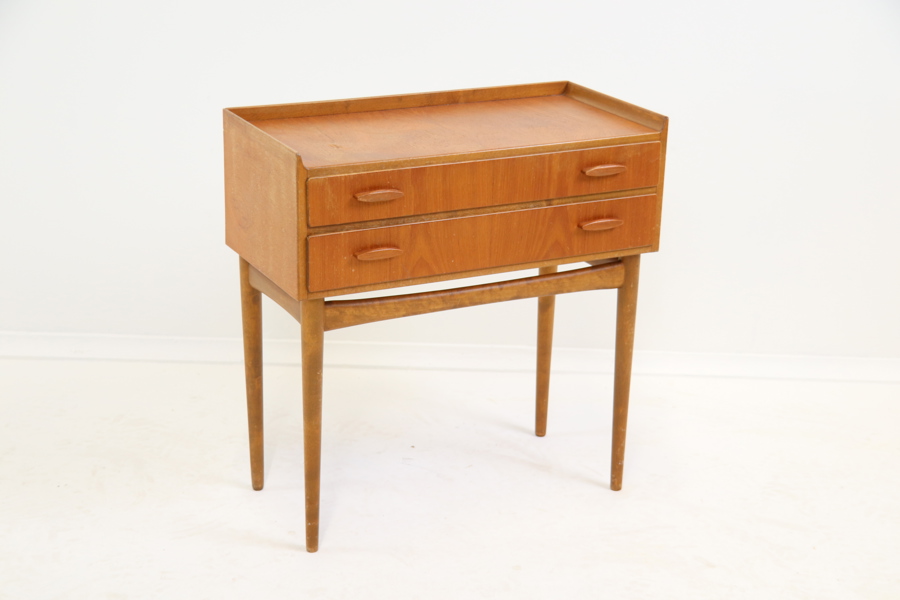 Hallbyrå, 2 lådor, teak, treman.