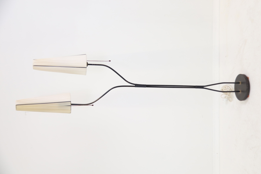 Golvlampa, 2 ljuspunktur, metall, 1900-tal.