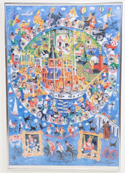 Gunilla Mann, "Kungen av Cykelriket", affisch.