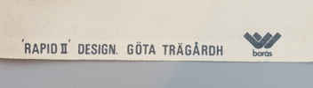 Göta Trädgårdh, tyg, ''Rapid II'', Borås.
