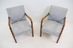 Fåtöljer, ett par, textil/trä.