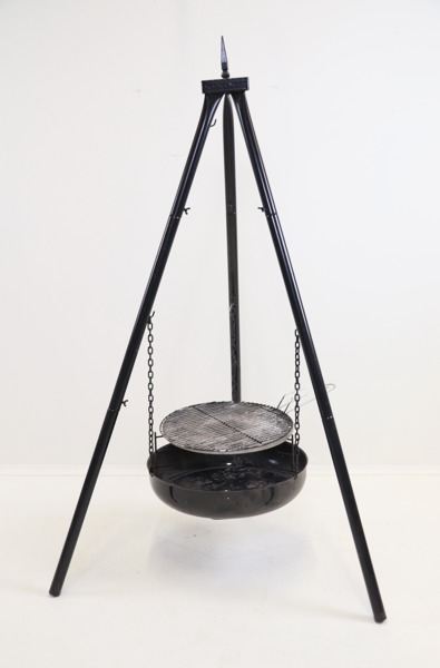 Bålpanna med stativ, metall, Espegard.