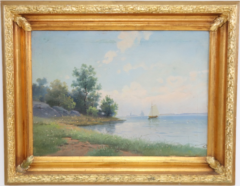 Oidentifierad konstnär, olja på duk, osignerad.