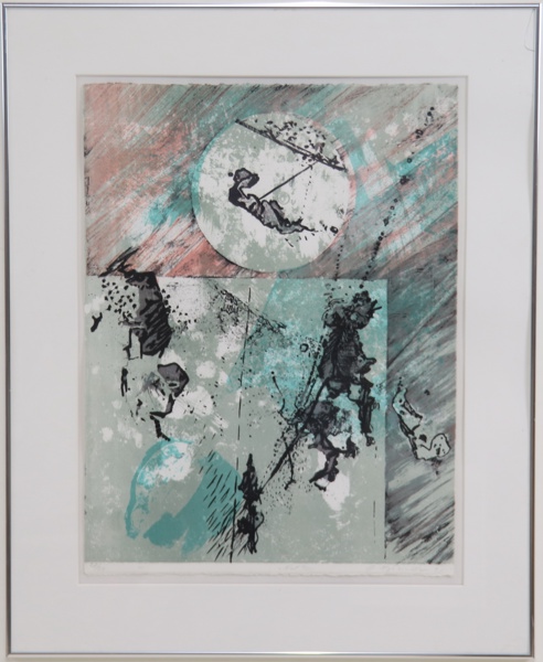 Oidentifierad konstnär, "Nat", etsning nr 28/34, otydligt signerad, daterad 91.