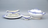 Servisdelar, 4 st, flintgods, "Blaue Olga", Villeroy & Boch, Dresden.