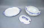 Servisdelar, 4 st, flintgods, "Blaue Olga", Villeroy & Boch, Dresden.