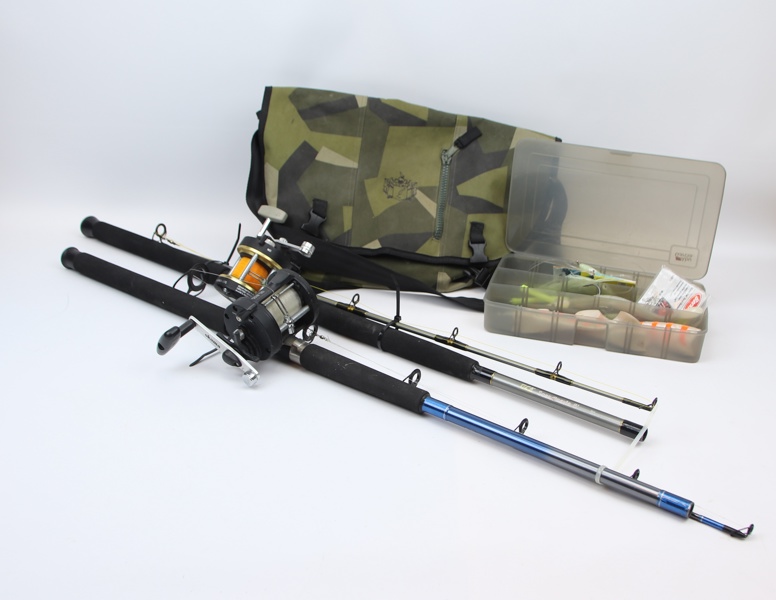 Fiskeutrustning, ett parti, bl.a Okuma.