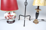 Bordslampor, 3 st, olika material.