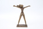 Stig Blomberg, "Fritidsflickan", skulptur, patinerad brons, monogramsignerad SB.